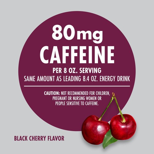 V8 +Energy Black Cherry Juice Energy Drink 8 fl oz Can 6 Pack - Picture 3 of 6