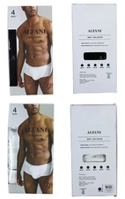 Alfani 4-Pack 100% Cotton Briefs Tagless Moisture Wicking Men's Underwear NIP