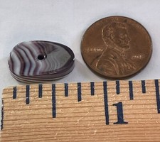 5295 Large Free Form 3.5x11x15 mm Quahog Shell Wampum Bead