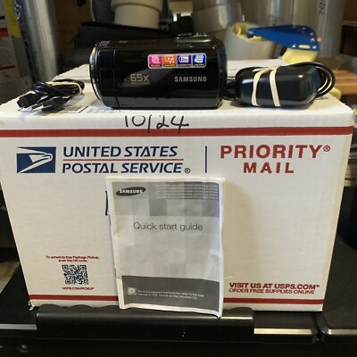 Samsung SMX-F50BN/XAA Hyper DIS HD SD CARD 65x Zoom Camcorder w