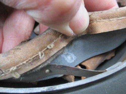 ORIGINAL genuine WW2 GERMAN WH ARMY m42 HELMET HKP62 4257 = 1944 & CHIN STRAP - Picture 22 of 24