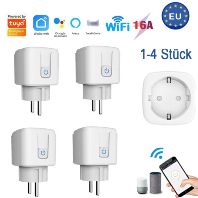 Smart WLAN Steckdose WiFi Plug Tuya Alexa Google Home kompatibel App Steuerung