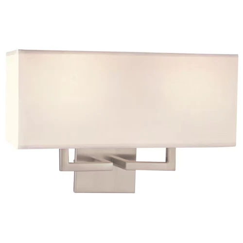 George Kovacs 16-in  2-Light Brushed Nickel Modern Wall Sconce P472-084 - Picture 2 of 5