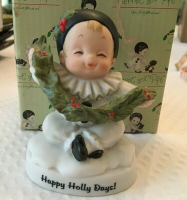 1984 Pierrot and Pft- Pierrot says '' Happy Holly Days!'' Ruth Morehead E 6447 EXC