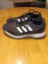 Adidas 7.5 golf shoes Black white stripes lace up