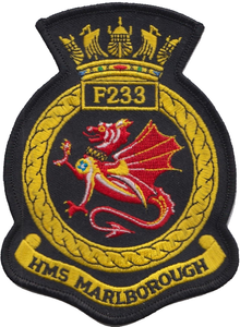 Hms Marlborough Royal Navy Rn Surface Fleet Crest Mod Embroidered Patch Last Few Ebay