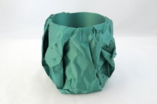 Vaso design moderno stampato 3D plastica verde metallizzato arredo contemporaneo