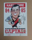 ESSENDON BOMBERS TERRY DANIHER HAND SIGNED PREMIERSHIP CAPTAIN HARV TIME PRINT