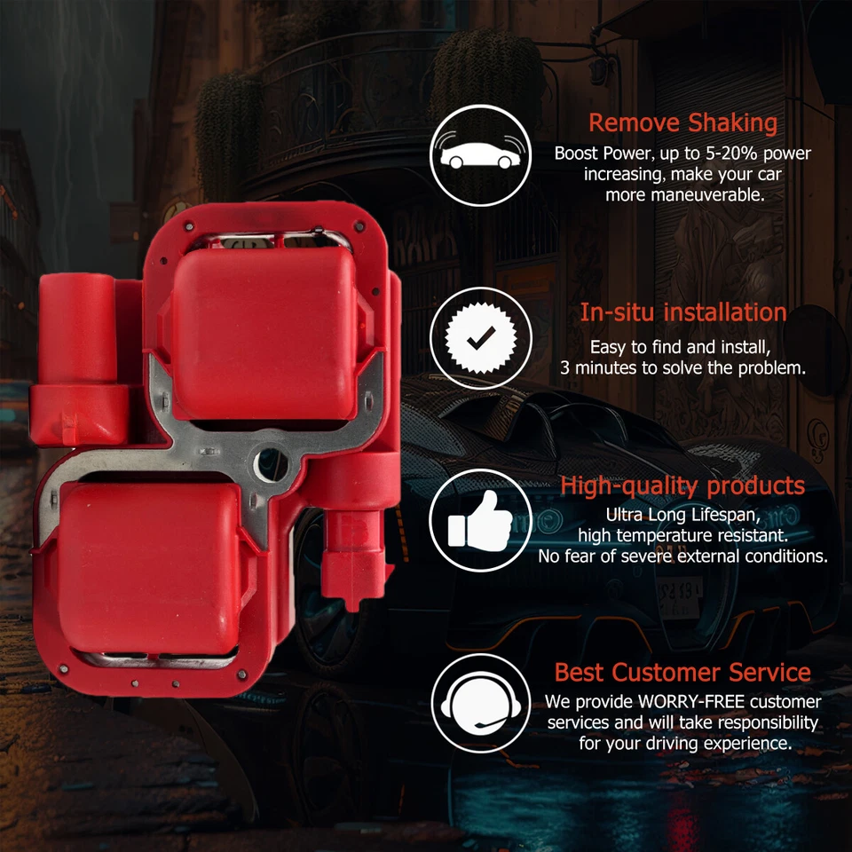 8PCS Ignition Coil+Spark Plug+Wire Fit For Mercedes-Benz C CL CLK ML Class UF359 — 第 3/4 张图片