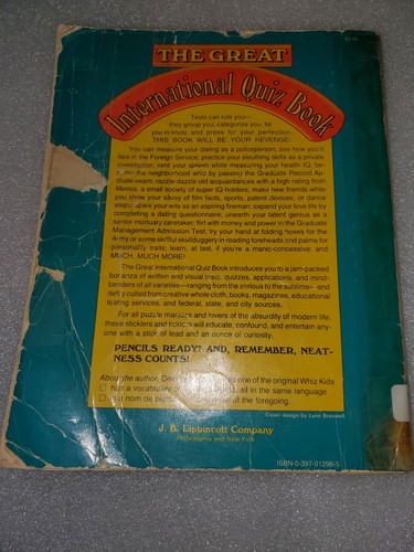 The Great International Quiz Book Copyright 1978 - Picture 4 of 5