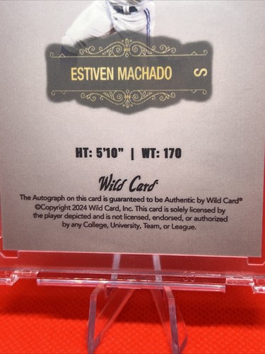 ๐ฅ1/1 2024 Wild Card Matte - Chase White Matte - Autograph - Estiven Machado ๐ - Picture 5 of 5