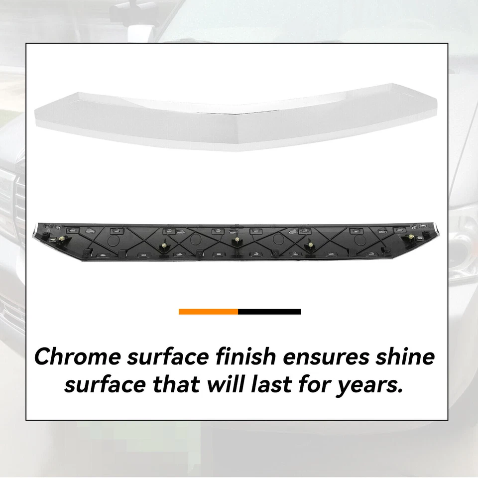 Ajuste Lincoln Navigator 2007-2014 parrilla superior delantera cromo capó apliques moldura Foto 4 de 4