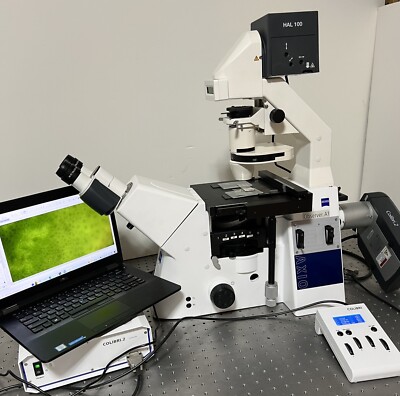 Zeiss Axio Observer A1 Colibri2 Fluorescence Phase Microscope CAM+ Guarantee