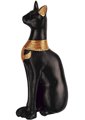 Egyptian Black Cat Bast Fridge Magnet  Handcrafted In Resin W/A ECATMAG