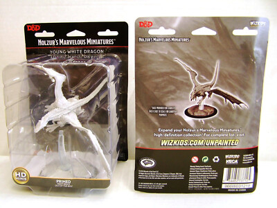 WZK73712 D&D Nolzur's Marvelous Wave 9 Unpainted Miniatures - Young White Dragon