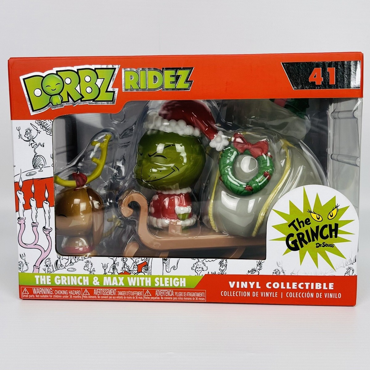Funko Dr.Seuss The Grinch Max Stole Christmas Dorbz Ridez Vinyl