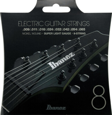 Ibanez IEGS8 - Saiten für E-Gitarre, super light (009-065), 8-string