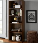 With Adjustable Shelves 5 Shelf Bookcase Adjustable Shelf Modern Style Sturdy
