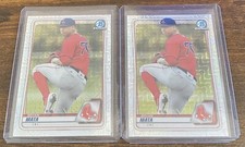 Bryan Mata 2020 Bowman Prospects Chrome Mojo Refractor #BCP-128 Red Sox Lot (2)