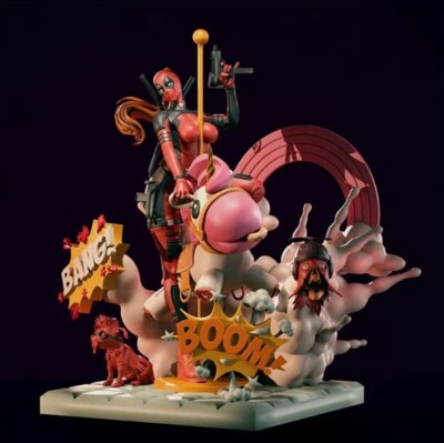 1/8 Resin Model H/ 26cm Lady Deadpool 3D Printed Model Unassembled Unpainted