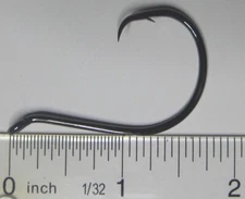 50 Gamakatsu Offset Point Circle Hooks 7/0 208417 NSB Black Nickel Finish