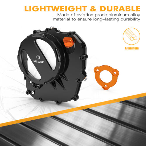 Cubierta de embrague transparente de aluminio NICECNC para KTM 250 Adventure 390 Adventure 2020-24 - Imagen 2 de 8