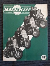 (323A) Revue MOTOCYCLES N°59, Septembre 1951, la Vallée 175 cc, la Victoria 250
