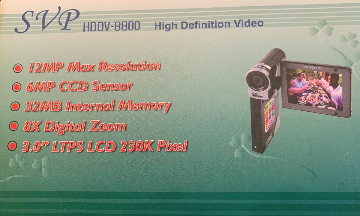 SVP HDDV -8800 Video Camcorder Handicam Camera Digital 12MP