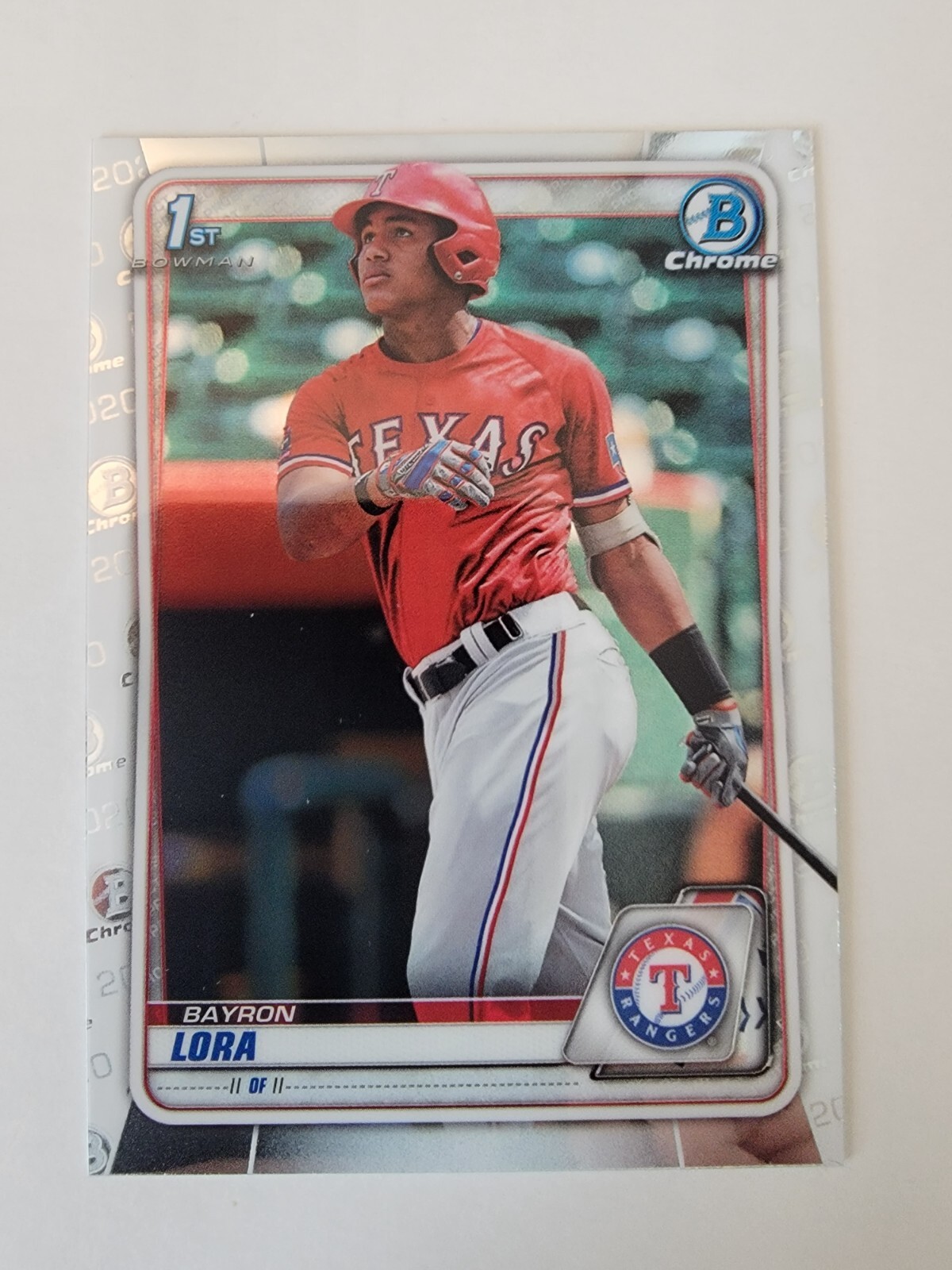 2020 1st Bowman Chrome Bayron Lora #BCP-52 Texas Rangers