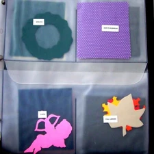 Creative Memories Binder & Over 290 Vintage Sheets of Die Cuts Mrs GROSSMAN
