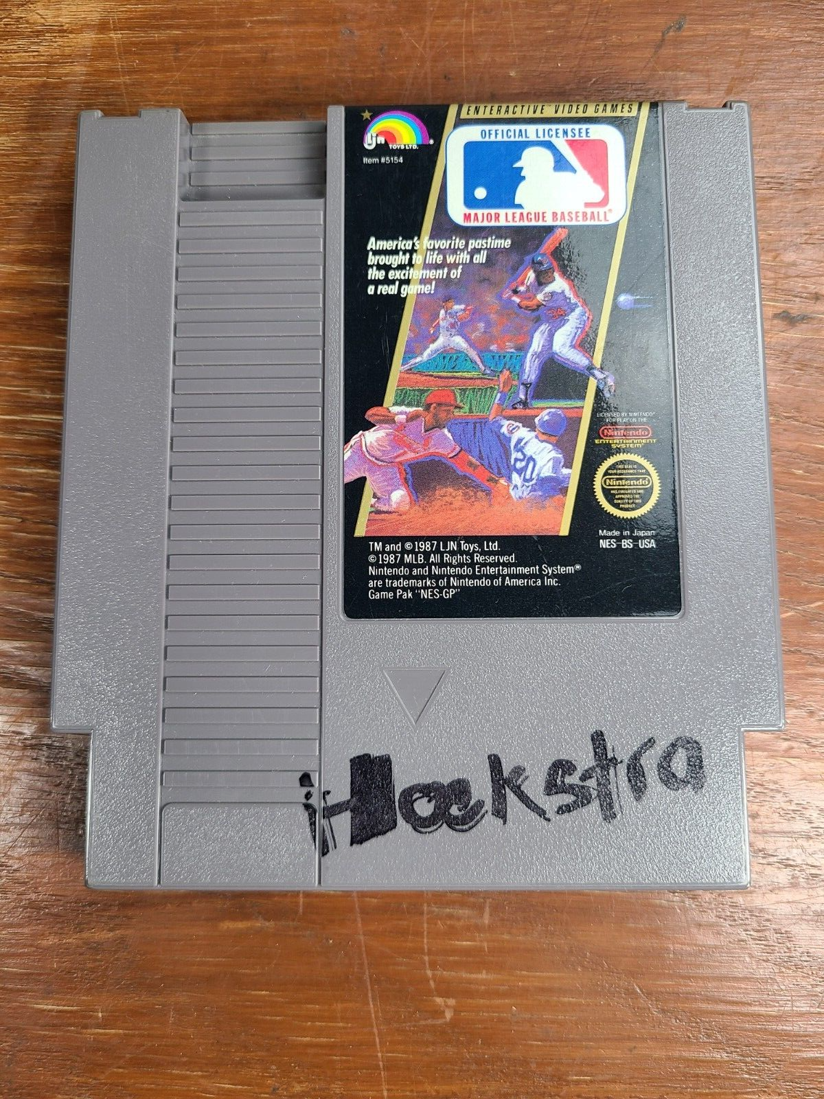 MLB Baseball NES Cartridge 1985 Tested and Working