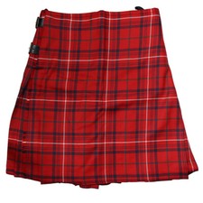 Rose Red Modern 5 Yard 11oz Premium Wool Casual Kilt - Made in Scotland
