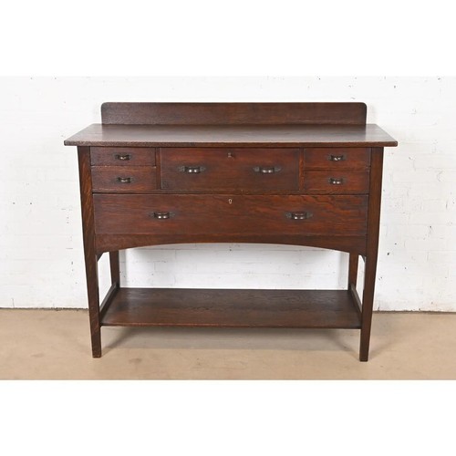 Early Harvey Ellis for Gustav Stickley Mission Oak Arts & Crafts Sideboard - Picture 2 of 10