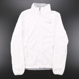 white fluffy north face jacket