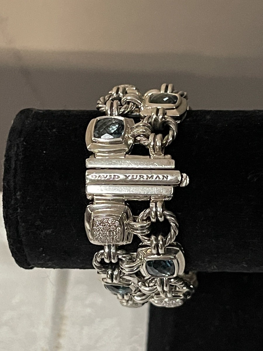 David Yurman Renaissance Sterling Blue Topaz Diamond David Yurman Renaissance Sterling Blue Topaz Diamond