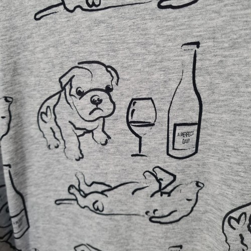 A part of me APOM - "the perfect day" Puppy Dog Wine top shirt Size 12 - Picture 5 of 5