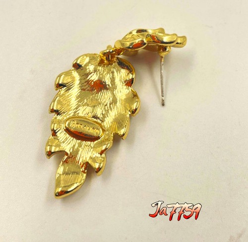 Rosalind Leave earrings -Gold tone - Picture 3 of 3