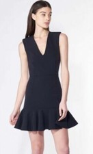 Veronica Beard Womens Scarlet Flounce Little Black Dress Size 10 $495