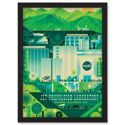 NASA Jet Propulsion Laboratory California gerahmtes Wandbild Bild Druck A4