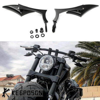 Blade Side Mirrors Black For Harley Sportster Forty Eight Seventy Two Softail