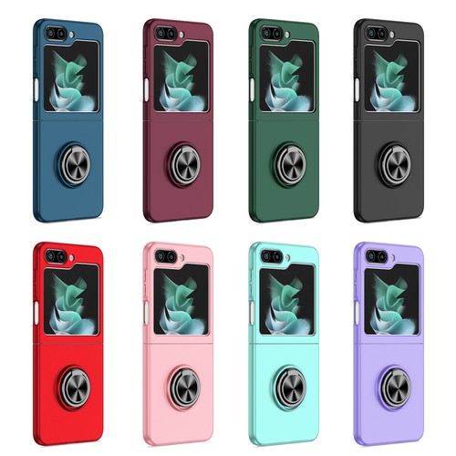 Smukłe etui magnetyczne do Samsung Galaxy Z Flip 6/5/4/3 Metalowy uchwyt pierścieniowy Kickstand - Zdjęcie 1 z 24