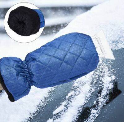 Ice Snow Gloves Mittens Scraper Car Window Frost Clean Removal