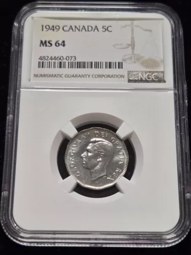 1949 Canada 5 Cents NGC MS64 (Z-0697)