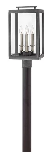 Hinkley Sutcliffe 20" High Aged Zinc Outdoor Post Light - Picture 2 of 4