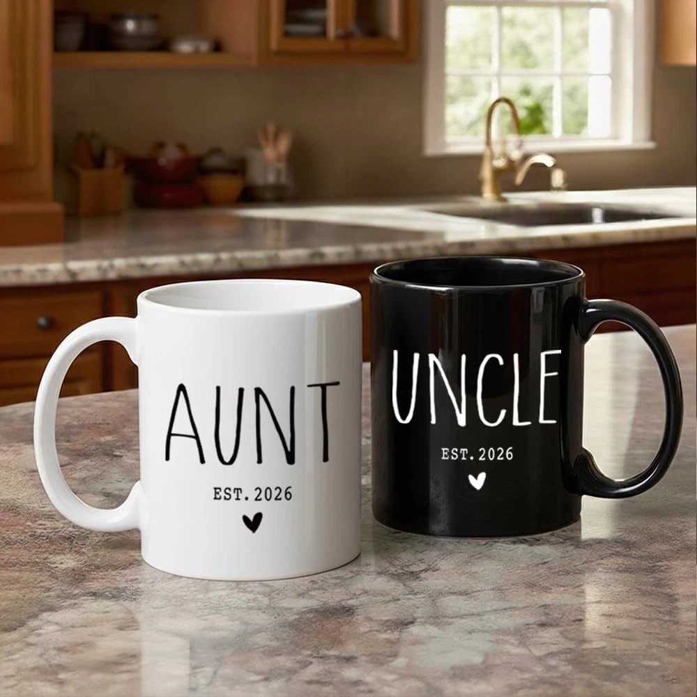 New Aunt & Uncle Coffee Mug Gifts First Time 2026