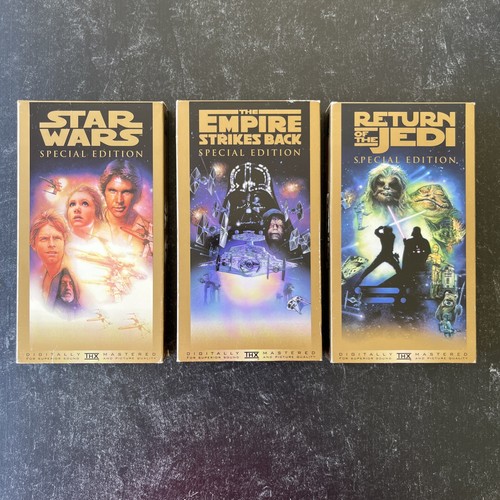 Star Wars Trilogy VHS Tape 1997 Special Edition Untested Empire Strikes Jedi - Picture 2 of 4