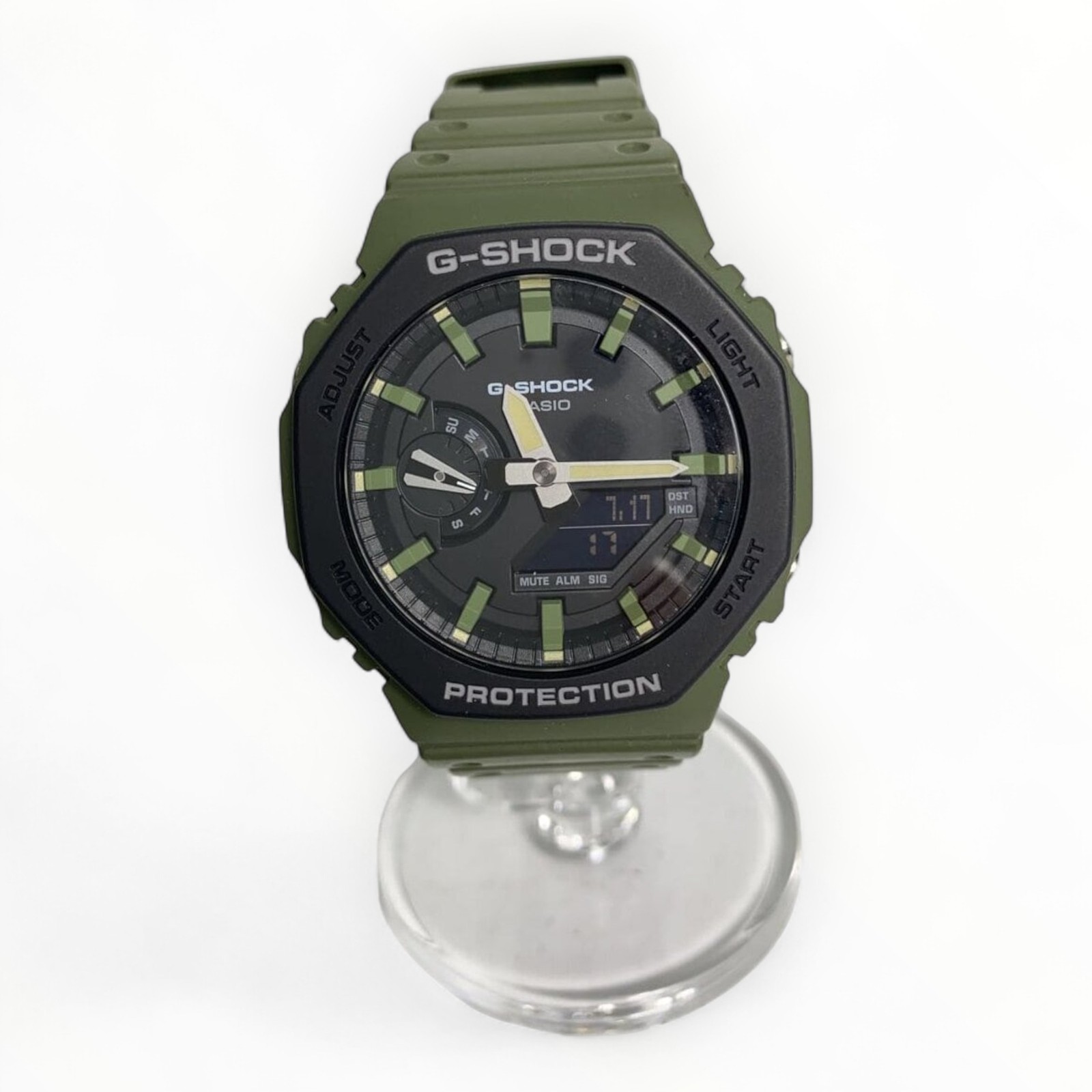 CASIO Quartz Watch Black Khaki Authentic Men H:1.57” W:1.57” 3781