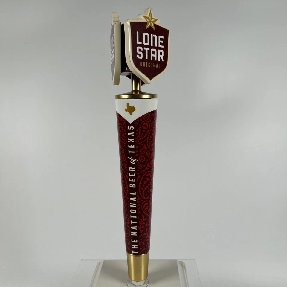 Lone Star Beer Brewing Co, 3 sided topper Lone Star State Beer Tap Handle 11.75" - Image 3 of 4