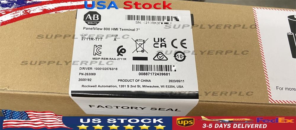 2711R-T7T Allen-Bradley PanelView 800 7-Inch HMI Terminal【New and sealed】-