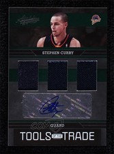 2009-10 Absolute Memorabilia Tools of the Trade 10/10 Stephen Curry Auto 9c6